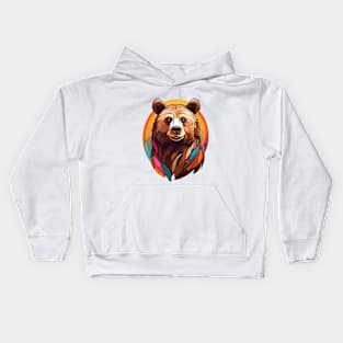 Happy Brown Bear Kids Hoodie